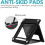 (4 black)Mobile phone holder, 4-pack mobile phone holder, universal foldable tablet holder, multi-angle pocket desktop support, black bare metal 4 pcs 3
