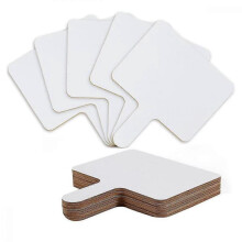 10pcs 9.6x8inch Dry Erase Answers Paddle, Handhold Wooden White Board Double Sided Dry Erase Answer EZB