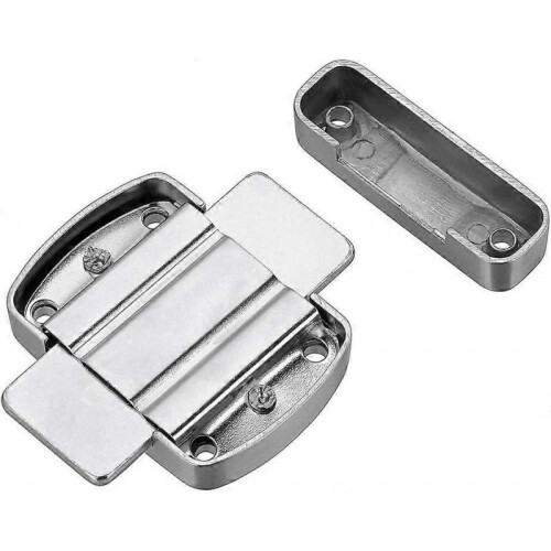 Rotary Door Latch Lock with Six Bolts, Door/Window Latch (Silver White) 2