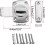 Rotary Door Latch Lock with Six Bolts, Door/Window Latch (Silver White) 2
