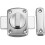 Rotary Door Latch Lock with Six Bolts, Door/Window Latch (Silver White) 1