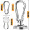 LINJOU 4 Pack Spring Buckle Magnetic Hooks, Extra Strong Neodymium Magnet Hook 3