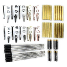 Slimline Wooden Twister Pen Set 10 Pcs, Various Finishes 7mm Twister Pen Set