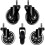 Set of 5 hard floor castors 2