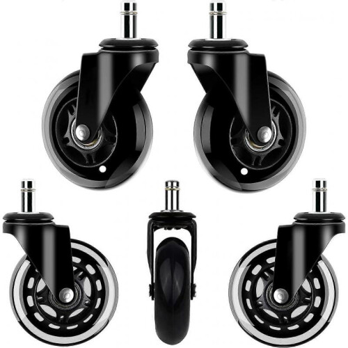 Set of 5 hard floor castors 1