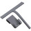 Bathroom Squeegee, Silicone Shower Squeegee Grey Window Squeegee with Hanging Hook for Glass 1