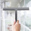 Bathroom Squeegee, Silicone Shower Squeegee Grey Window Squeegee with Hanging Hook for Glass 3