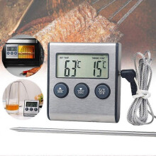 Meat Thermometers ,Timer Probe Food Thermometer, BBQ And Water Milk Wine Liquid Temperature