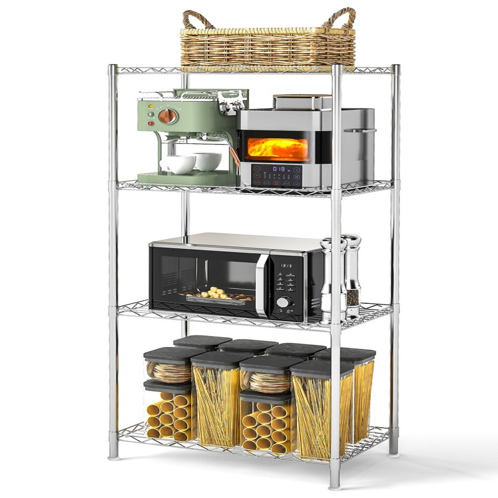 4 Tier Metal Shelving Unit Storage Racking Shelves Garage Warehouse