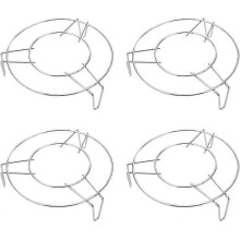4 Pcs Steam Rack Stands Heavy Duty Stainless Steel Multifunction Baskets Metal Steamer Racks