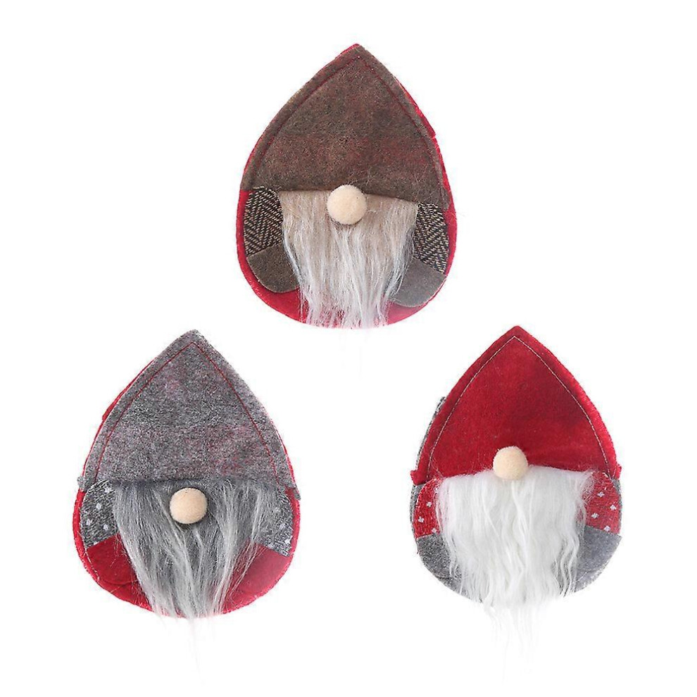 (As show, One size) 3 Sets of Santa Claus Cutlery, Nordic Egg-Shaped Decorative Supplies Cutlery Sets, Faceless Doll Cutlery Sets-image-OPC-PHQ5HMC-NEW