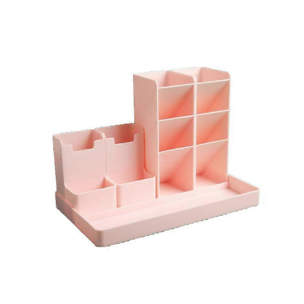 (As show, One size) 5 Pieces Desk Pen Holder, Pink Plastic Desk Organizer, Multifunctional Desk Storage Children&#39;s Pencil Organizer for Stationery-image-OPC-PHQ5HTC-NEW