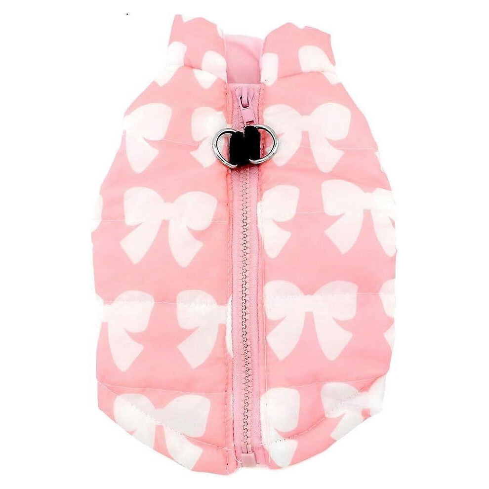 (As show, One size) PinkL, Harness Coat Vest for Small Dog Puppy Cat Jacket Clothing Winter Padded Camouflage Clothing for Chihuahua Yorkshire