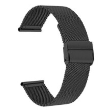 (As show, One size) one piece (black) 22mm Stainless Steel Watch Mesh Strap Quick Release Men Women