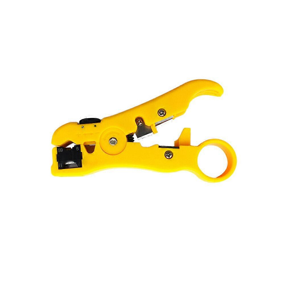 (As show, One size) Antenna Cable Stripper TV Cable Coaxial Cable Network Cable Ethernet Cable Built-in Cutting Blades Wire Stripper with Sturdy Handle