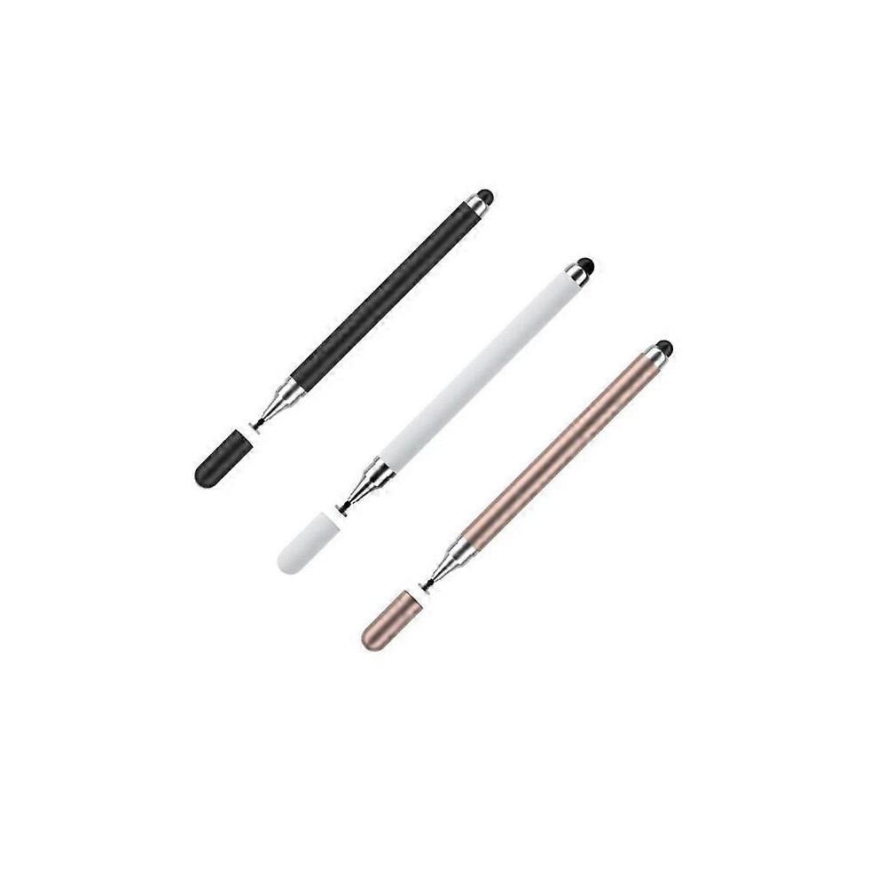 (As show, One size) 3 Pack Touch Screen Pen, High Sensitivity Capacitive Stylus Pen, Magnetic Cover Cap, Universal for Apple/iPhone/iPad Pro/Mini/Air/Android/Microsoft an