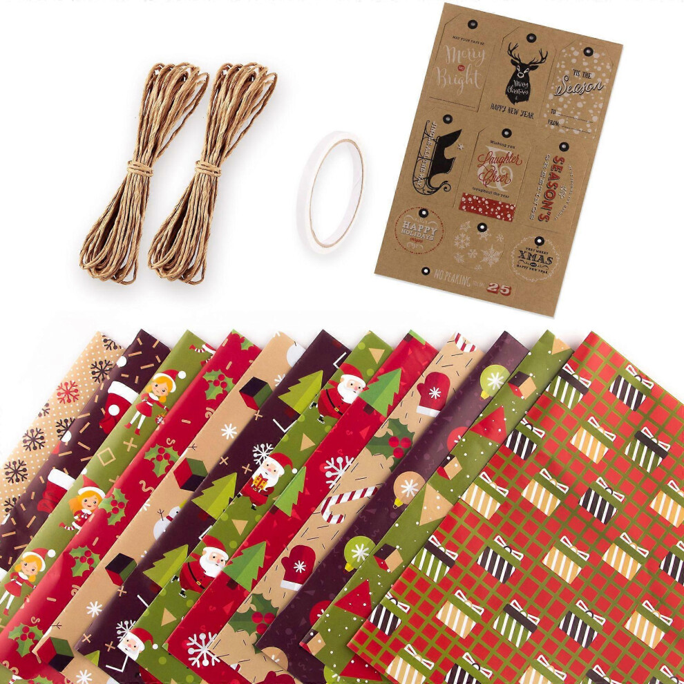(As show, One size) Christmas wrapping paper, party gift wrapping paper, shiny candy paper, Christmas gift wrapping paper