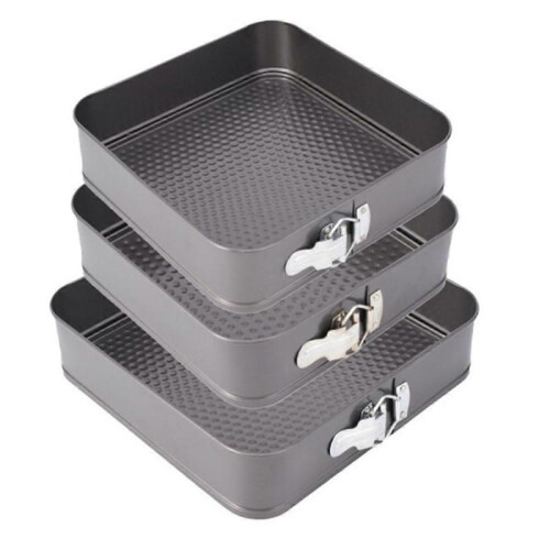 Cheesecake Baking Pan Spring Non-Stick Metal Square Baking Mold Spring Pan Leak-Proof Removable Kitchen Mold