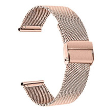 (As show, One size) One Piece (Rose Gold) 22mm Stainless Steel Watch Mesh Strap Quick Release Men Women