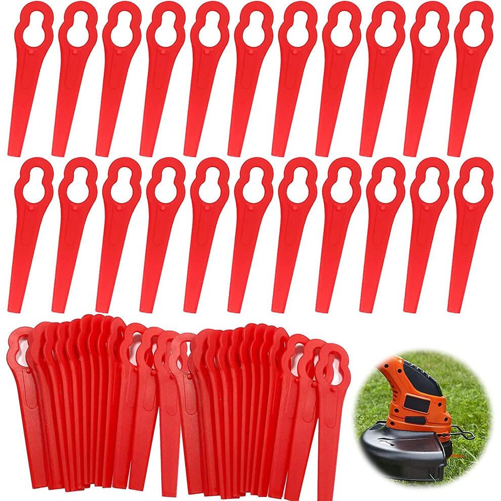 (As show, One size) Red Plastic Edger,120 Pack,plastic Cutting Blades,plastic Lawn Mower Blades, Lawn Mower Accessories,replacement Plastic Blades For Edger