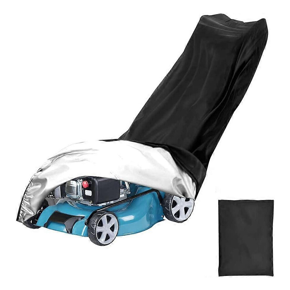 (As show, One size) Lawn Mower Protective Cover Oxford Cloth Lawn Mower Protective Cover for Most Lawn Mower Models