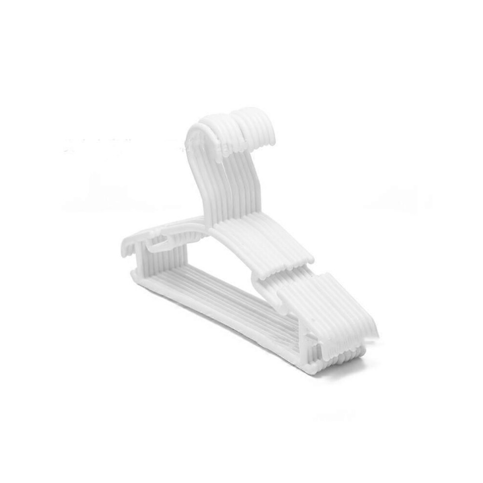 (As show, One size) White Plastic Baby Hangers - Pack of 10 Non-Slip Kids Hangers, Space-Saving Baby Hanger, Enjoy More Storage for Kids and Teens Clothes and Dresses