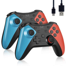 2PCS Wireless Bluetooth Controller for Pro Gamepad Compatible for Switch Pro/Oled/Lite/PC Joystick-A