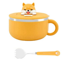 Ramen Bowl Stainless Steel Noodle Bowl Ramen Noodles Bowl Portable Noodles Fruit Salad Bowl Cooker Kitchen Tableware