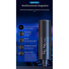 USB Live Microphone RGB Microphone Wired Capacitance Microphone for Game Recording K Song