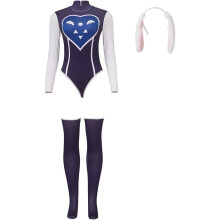 (XXL, Purple) Game Toriel Cosplay Costume Women Sexy Jumpsuit with Headwear Stockings Full Set Deltarune Toriel Costume Bodysuit