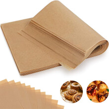 50 Piece Fat-Proof Paper Sheets Small Sheets, Cook Baking Sheets, Baking Parchment Paper, Baking Paper Plates - Fat-Proof Non-Adhesive
