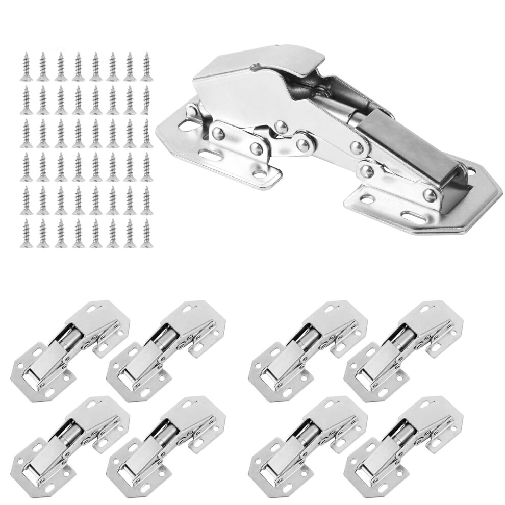 Soft Close Cabinet Hinges, 8 Pack Silent Hydraulic Door Hinges For Wardrobe, Kitchen And Wardrobe, Smooth Self-Closing Mechanism 6920702333517