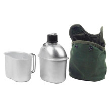 Outdoor Canteen Cookware Set 0.9L Canteen Cup Portable Water Bottle with Grab Handle Cup for Outdoor Camping Hiking