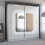 MN Furniture (White, 150cm) Modern Sliding Wardrobe with Mirror Doors 1