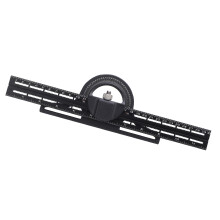 Multifunktionales 300 mm schwarzer Aluminium-Winkellineal mit Bevel-Protractor