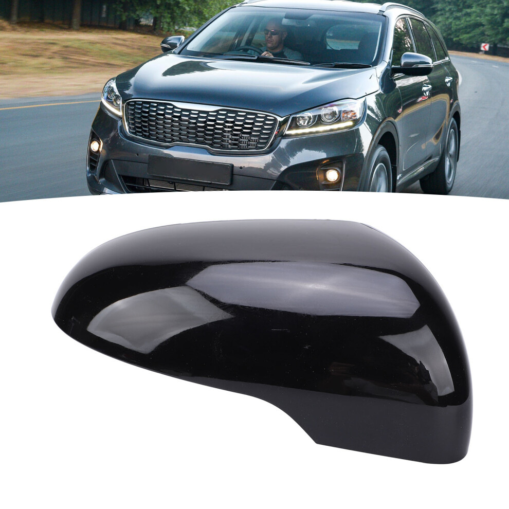Rear View Mirror Cap Cover Protective Impact Resistant Anti Scratch Exterior Side Door Mirror Cap For Sorento 2015 To 2020 Right (876 Black 4901313200612
