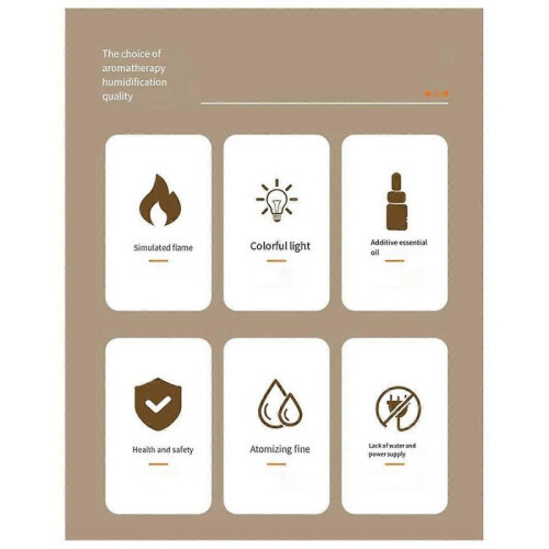 New Colorful Flame Aromatherapy Machine Desktop Air Humidifier Home Diffuser Aromatherapy Machine,Black 1