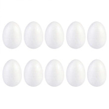 (Size 2, White) 100pcs 7cm IY Painting Eggs Solid Egg Easter Supplies for Kids Children