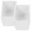 2pcs Ceramic Sugar Packet Holder Rectangular Sugar Container White Coffee Canister Porcelain Candy Bowl Farmhouse Storage Container for Kitchen 2