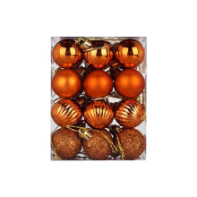 (Coffee) 24Pcs Christmas Tree Balls Hanging Decorations Baubles Party Xmas Home Ornaments