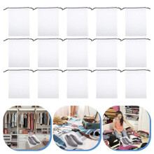 50pcs Travel Shoe Bags Frosted Packaging Bag EVA Drawstring Bag Transparent Travel Bag