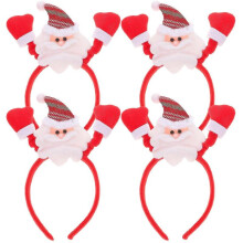 4 PCS Santa Headband Christmas Santa Hat Christmas Hair Hoop Santa Hat Headband Christmas Party Hats