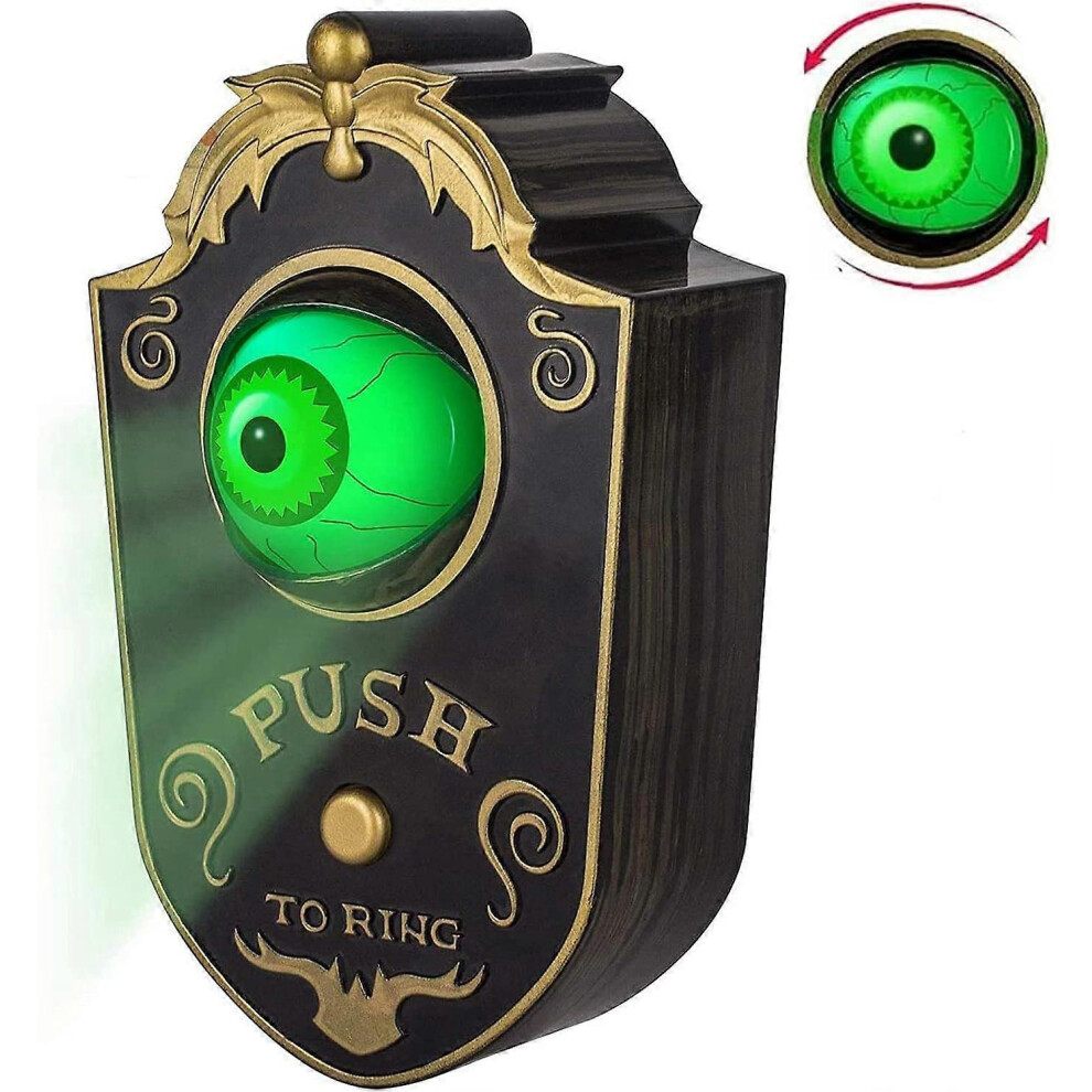 (As Show, One Size) Halloween Doorbell Decorations, Scary Witch Accessory With Light