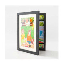 (As show, One size) Interchangeable Kids Art Frames, Front Opening Kids Art Frames and Interchangeable 3D Picture Display for A4, Picture Frame and Picture Frames for Kid