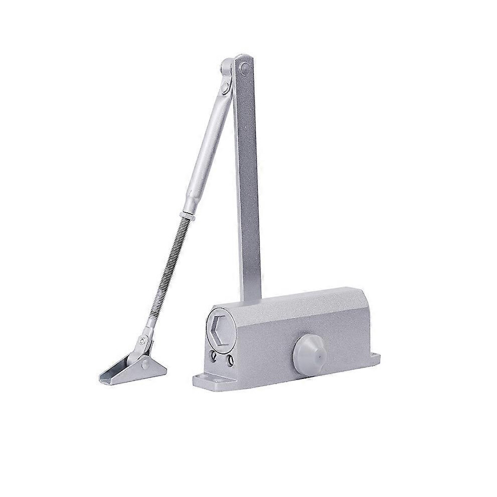 (As Show, One Size) Door Closer With Compass Arm, Force 2 To 4 (Up To 80Kg), Rack And Pinion Technology, Silver Color 3152185929878
