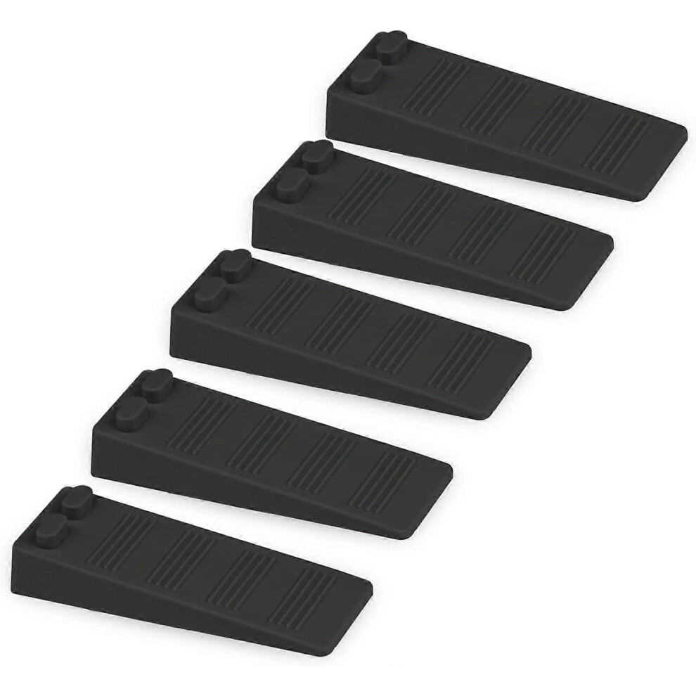 (As show, One size) 5 pieces soft rubber door stop, Adjustable Height Non-Slip block, Non-Toxic, No Odor door stop, Protects Floors and Walls, For Carpet, Concrete, Parqu