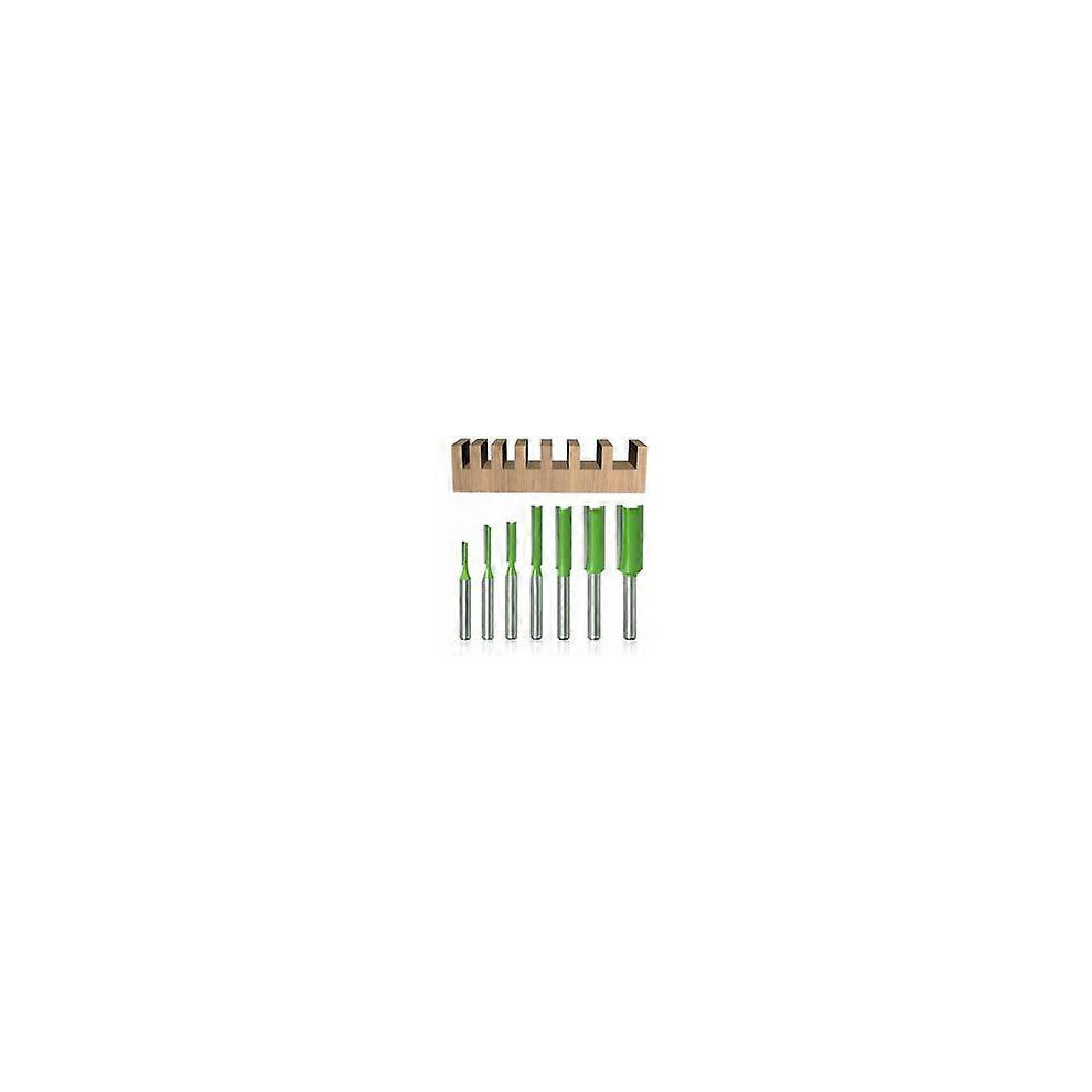 (As show, One size) 7Pcs 6mm Shank Straight Router Bit, Router Bit Straight, for Wood Tungsten Carbide Woodworking Tool, Single Double Flute Straight Router Woodworking,3