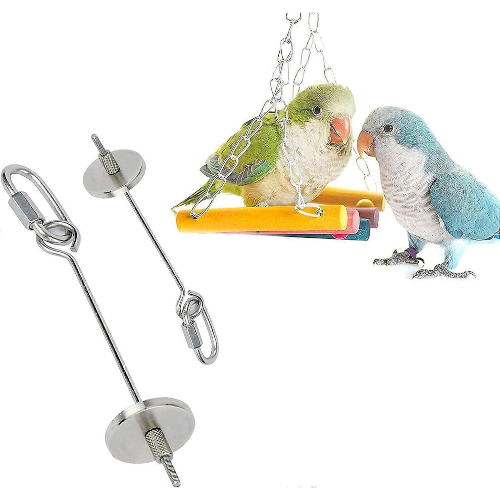(As show, One size) Bird Fruit Holder, Bird Skewer, (large Parrot Fruit Tool, Stainless Steel Parrot Skewer for Bird Cage Accessories Parrot Vegetable