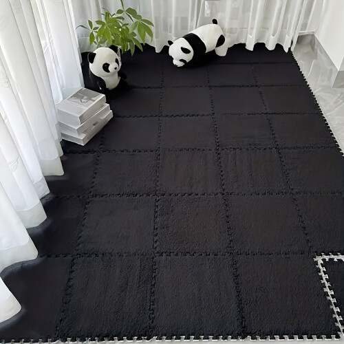 Living And Home (Black) 12PCS Plush Interlocking Foam Play Mats