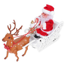 Nativity Toys Kids Christmas Gift Kids Holiday Santa Statues Reindeer Sleigh Toy Electric Santa Claus
